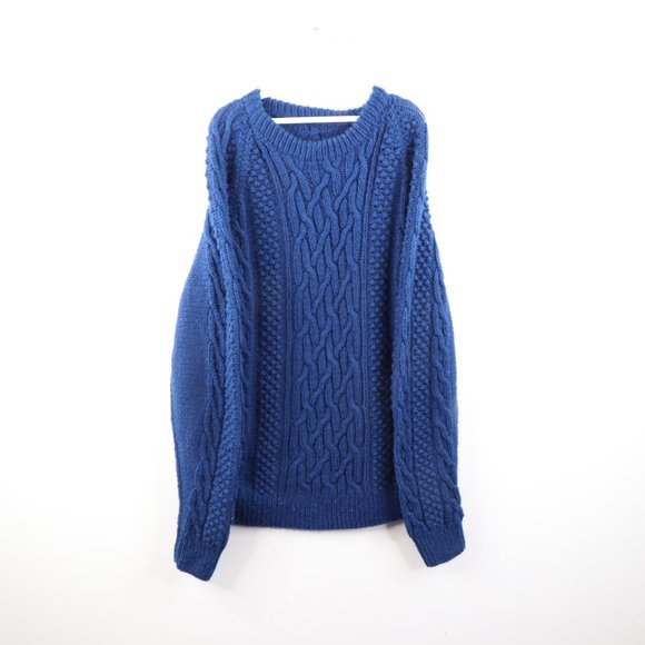 Vintage Wool Cowichan Chunk Cable Knit Sweater
